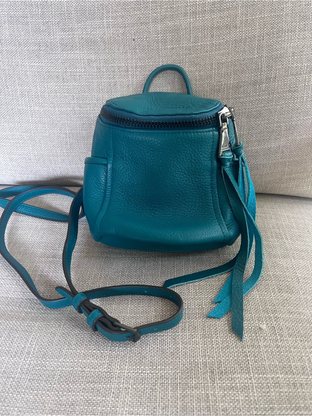 Aimee Kestenberg Rainforest Green Made to Fly Leather Crossbody - Picture 1 of 7
